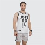 ست مردانه تاپ حلقه ای و شلوارک سوزنی just do it - Image 3