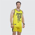 ست مردانه تاپ حلقه ای و شلوارک سوزنی just do it