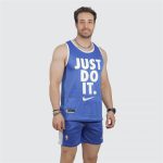 ست مردانه تاپ حلقه ای و شلوارک سوزنی just do it - Image 2